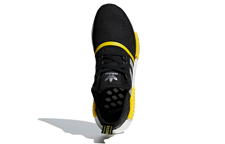 Кроссовки adidas originals NMD_R1 (черно-желто-белые) — фото 5