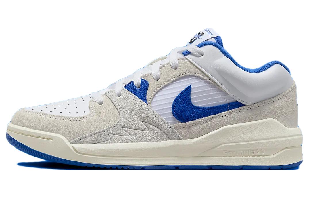 Jordan Stadium 90 fabric, synthetic leather, sports comfort, non-slip, wear-resistant, wrapping, support, impact resistance, low-cut lifestyle shoes, men's white beige blue