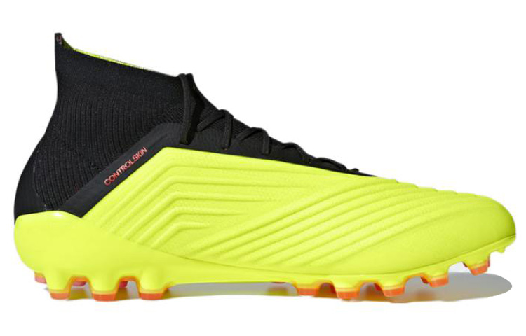 Adidas Predator 18.1 AG Cushioning Slip Resistant Abrasion Resistant Soccer Shoes Yellow Black