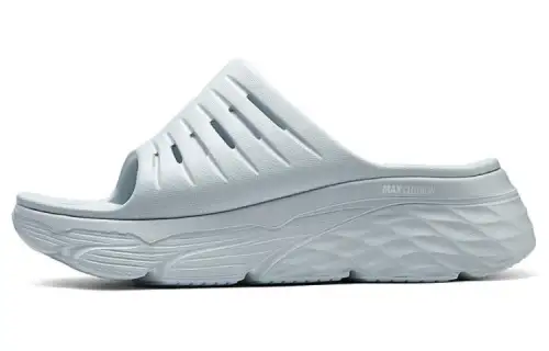 Skechers Max Cushioning Foam Sole Slide Slippers Women's Light Gray