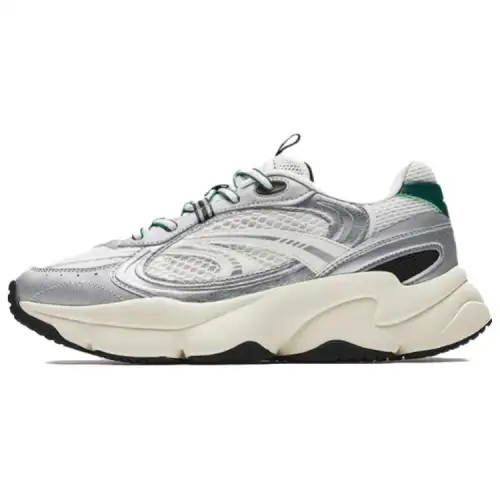 Anta Cushioning Abrasion Resistant Lightweight Low top Casual Shoes Women's White Silver