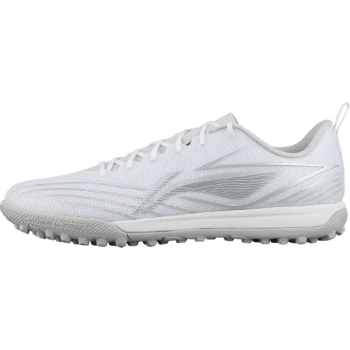 Li Ning Soccer Shoes Men's White Silver