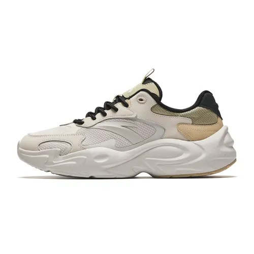 Anta Business Style Slip Resistant, Abrasion Resistant, Breathable Low top Casual Shoes Men's Beige