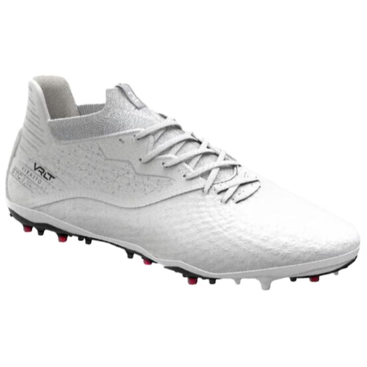 DECATHLON Viralto 3 MG Multi Ground Cushioning Abrasion Resistant Cushioning, Wear Resistant Soccer Shoes Men’s White