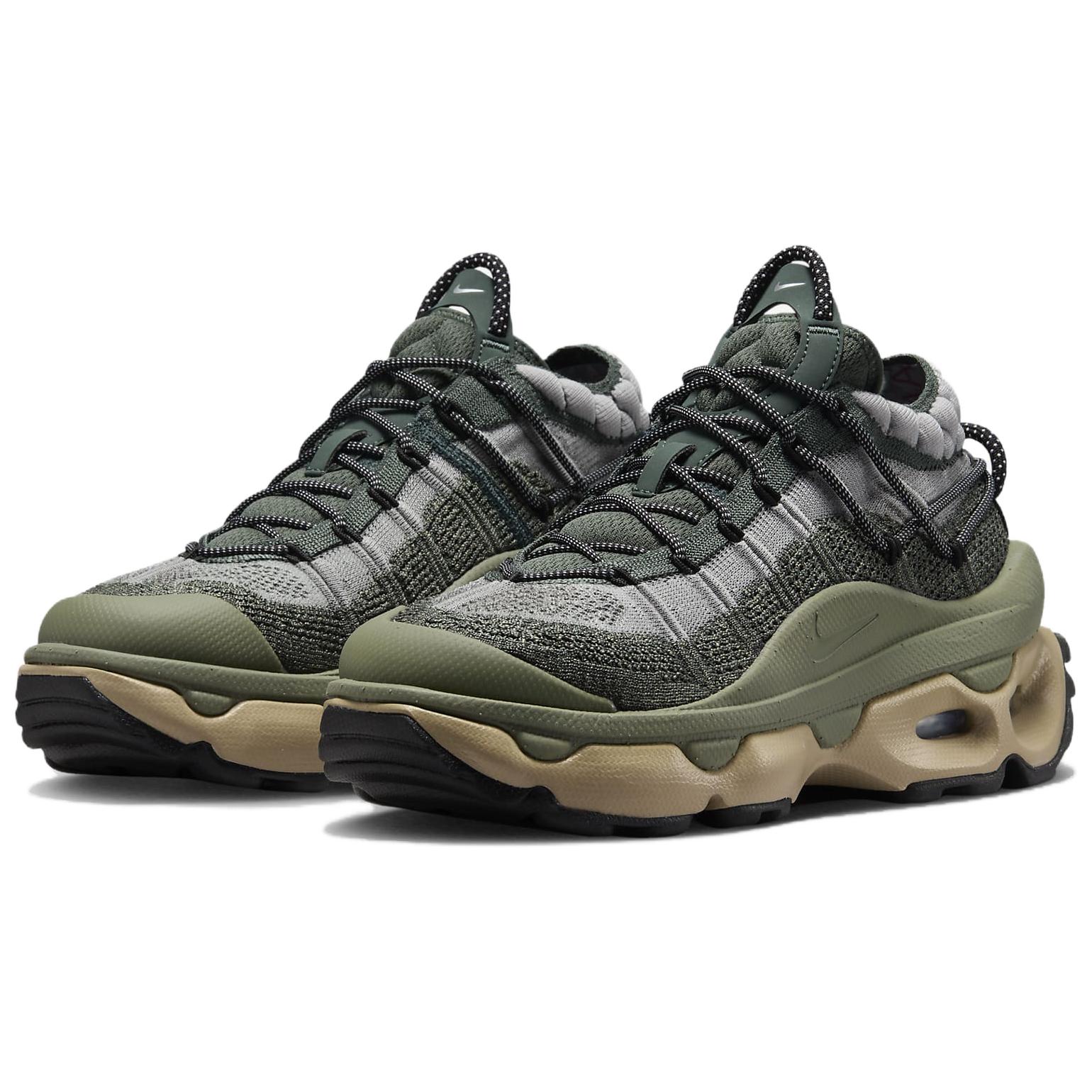 Nike Air Max Flyknit Venture Vintage Green Light Army Khaki Metallic Silver Women’s