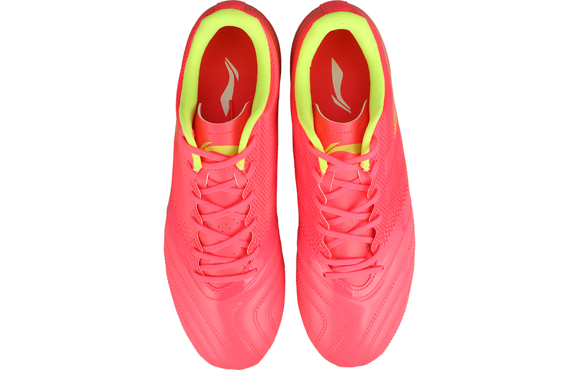 Li Ning Iron MG Multi Ground Artificial Turf Coverage Soccer Shoes Men’s Neon Red