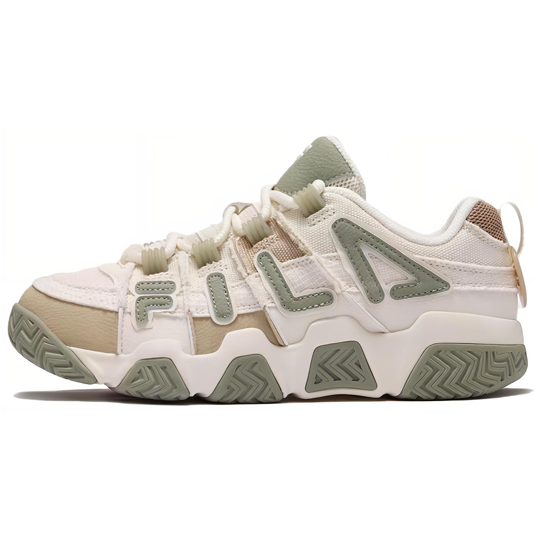 FILA FUSION BUSTER Puffy Shoes Low top Casual Shoes Women's White Green