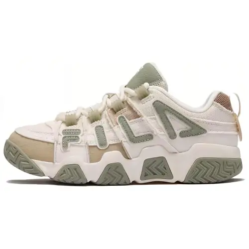 FILA FUSION BUSTER Puffy Shoes Low top Casual Shoes Women's White Green