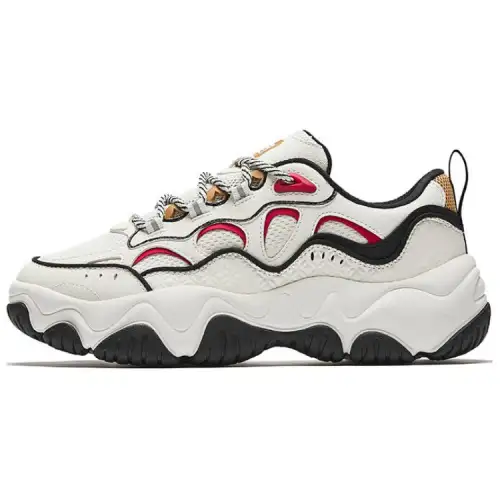 Anta Firefly Slip Resistant Abrasion Resistant Low top Casual Shoes Women's White Red Black