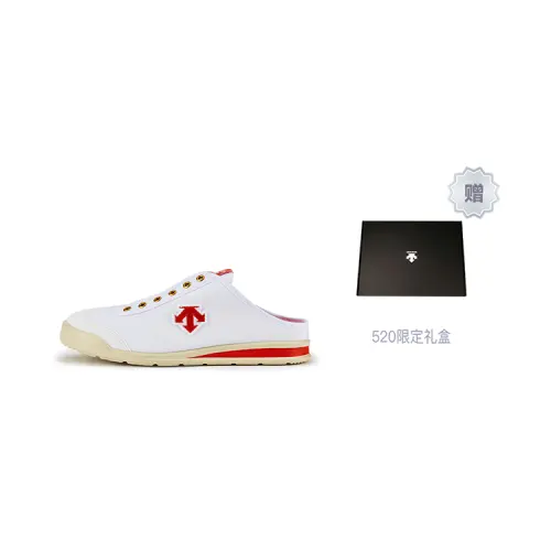DESCENTE Chron Canvas Cushioning Low top Casual Shoes Unisex Red White