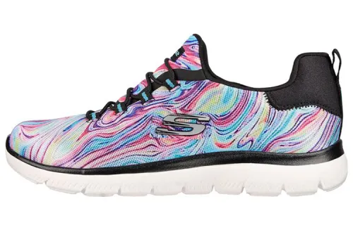 Skechers Summits Casual Shoes Women's Low Top Black/Purple/Blue