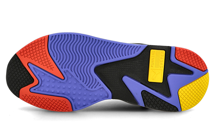 Кроссовки PUMA RS-X Puzzle (желто-синие) — Жёлтый / синий — фото 5