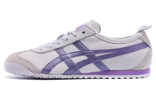 Onitsuka Tiger MEXICO 66 Slip Resistant Cushioning Abrasion Resistant Low top Casual Shoes Women's White Purple