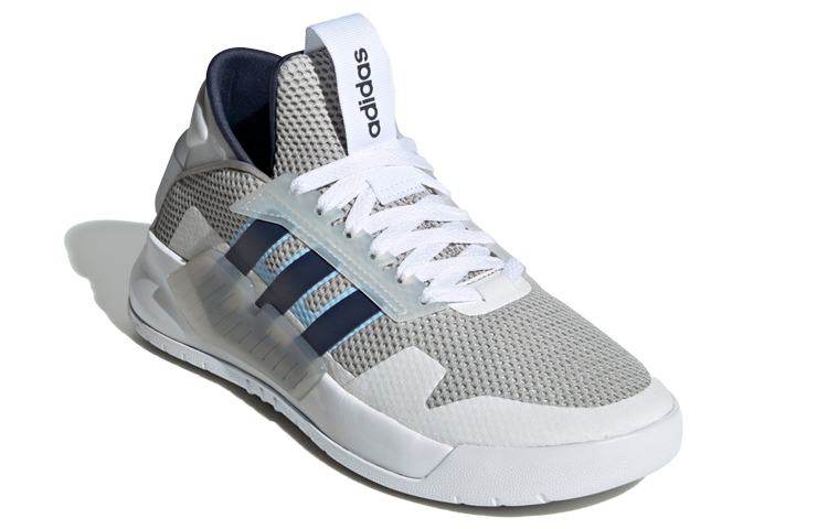 Женские кроссовки adidas neo BBALL90S (серо-бело-синие) — фото 3