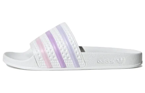 Adidas Originals ADILETTE Slide Slippers Women's White/Purple/Pink