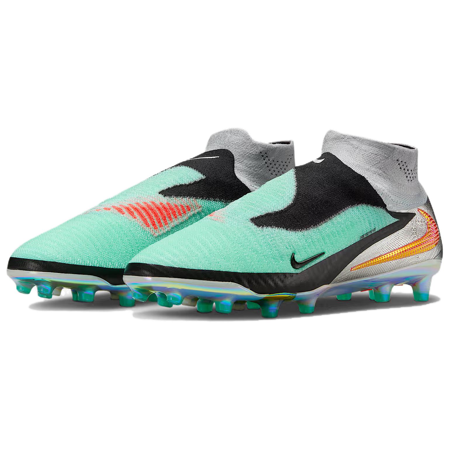 Nike Artificial Turf Abrasion Resistant Soccer Shoes Unisex Black Green