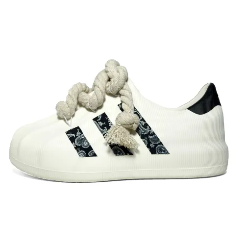 Adidas Originals AdiFOM Superstar Slip Resistant Abrasion Resistant Low top Casual Shoes Unisex Black White