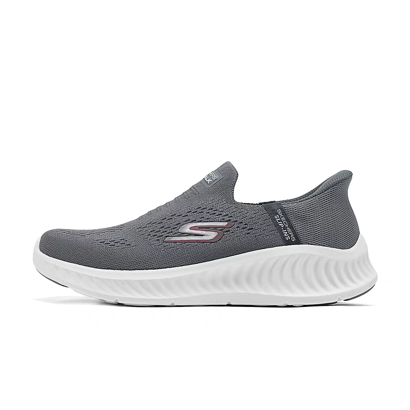 Skechers MEN’S GO WALK Fabric Comfortable Abrasion Resistant Breathable Low top Casual Shoes Men’s Gray