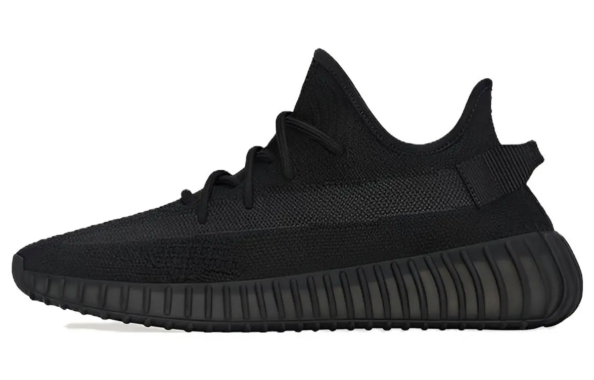 Adidas Originals Yeezy Boost 350 V2 "Onyx" Textile Comfortable Non-Slip Low-Top Casual Shoes Unisex Black