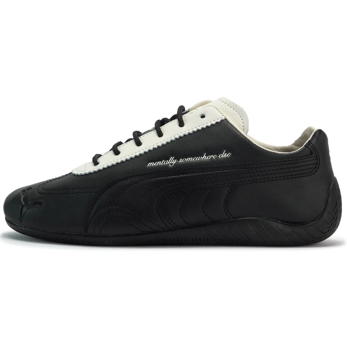 PUMA x Noafterno Speedcat Top Grain Cow Leather Low top Casual Shoes Unisex Black White