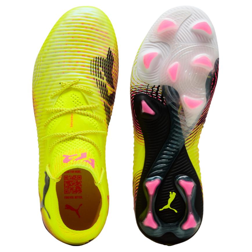 PUMA Future 8 Ultimate FG Firm Ground Abrasion Resistant Soccer Shoes Unisex Yellow Black
