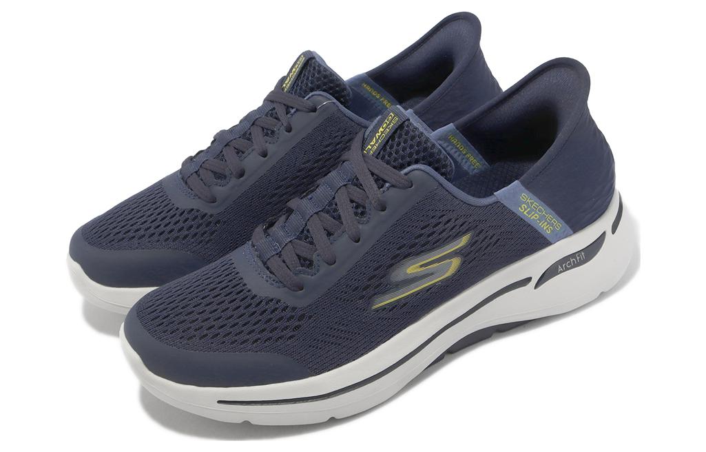 Skechers Go Walk Arch Fit Walking Shoes Men’s Low Top Blue/Yellow/White