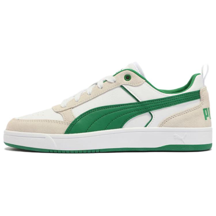 PUMA DRIBBLE Fashion Trend Abrasion Resistant Low top Skateboard Shoes Unisex White Green