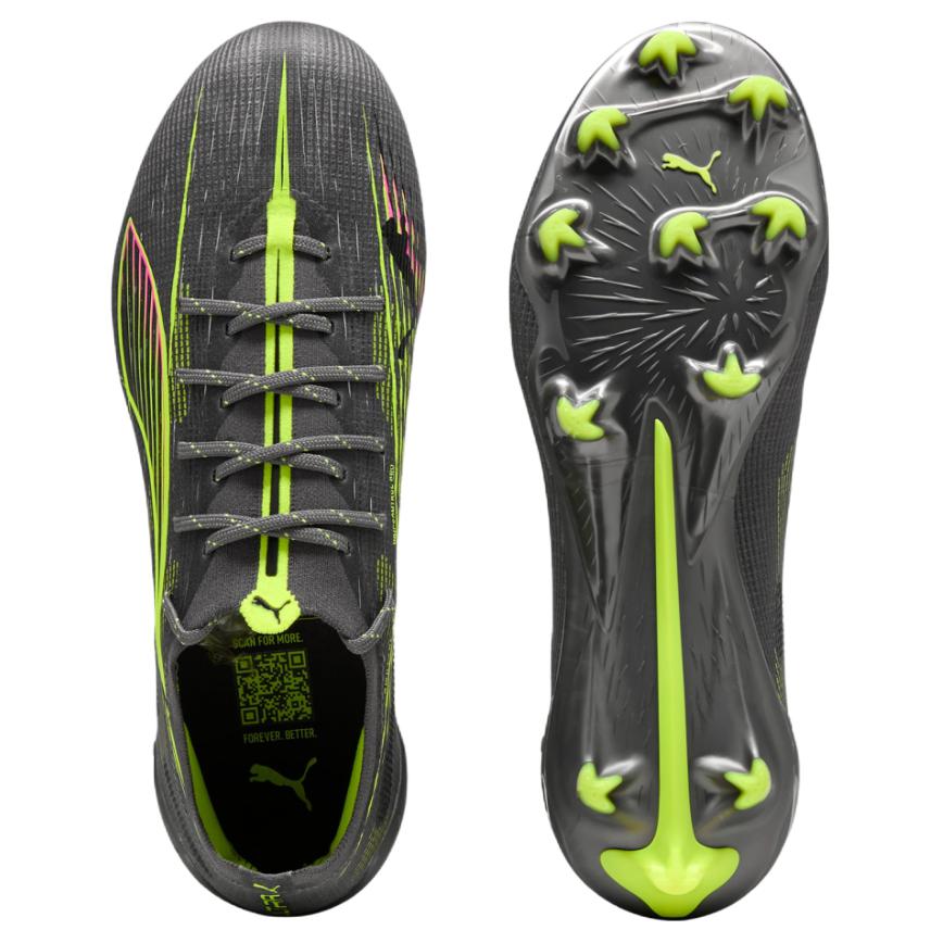 PUMA ULTRA 5 ULTIMATE FG Firm Ground Soccer Shoes Unisex Black Yellow