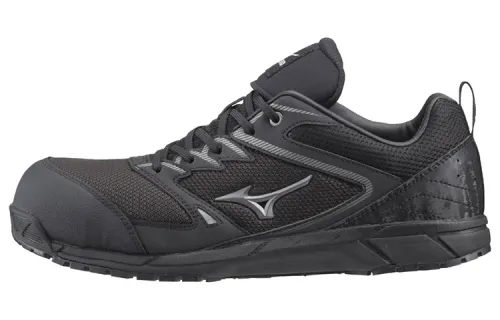 Mizuno Almighty Textile, Leather Slip Resistant, Abrasion Resistant, Breathable Low top Casual Shoes Unisex Black