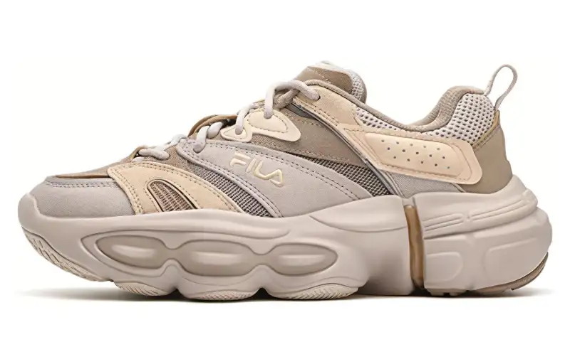 FILA ET Variety Textile, Synthetic Leather, Split Cow Leather Versatile Cushioning Low top Casual Shoes Women's