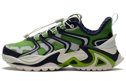 Li Ning Cat Paw ACE Trendy Cushioning Slip Resistant Abrasion Resistant Lightweight Low top Casual Shoes Women's Green