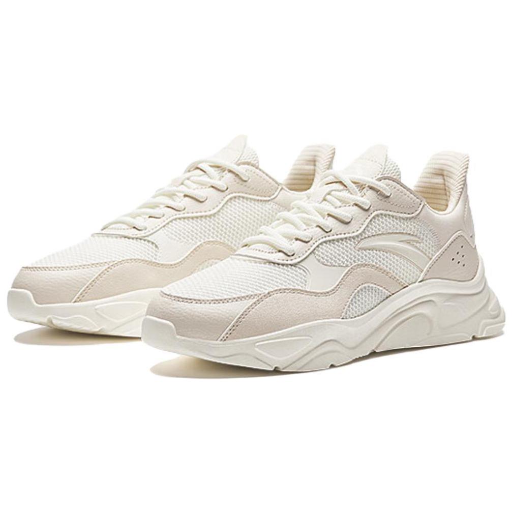 Anta Millennial Generation Slip Resistant Abrasion Resistant Low top Casual Shoes Men's Gray White