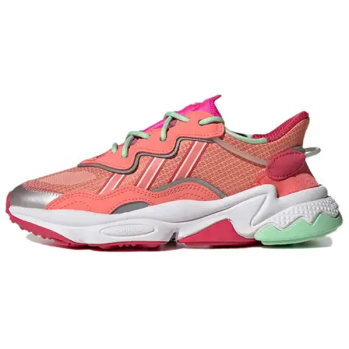 Adidas Originals Ozweego Fabric Breathable Low top Casual Shoes Women's Pink White