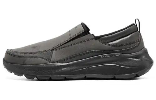 Skechers Equalizer 5.0 Synthetic Leather Slip on Low top Casual Shoes Men's Black