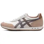 Onitsuka Tiger New York Textile, Split Cow Leather Cushioning Slip Resistant Low top Casual Shoes Unisex White Brown