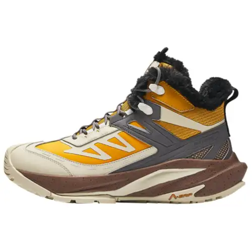 Anta Tan Yue, Fleece Lined Comfortable Fashion Slip Resistant Abrasion Resistant High top Casual Shoes Men's