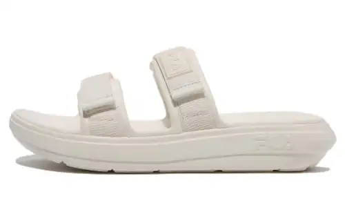 FILA Fong Sandals Rubber Sole Slide Slippers Unisex Beige