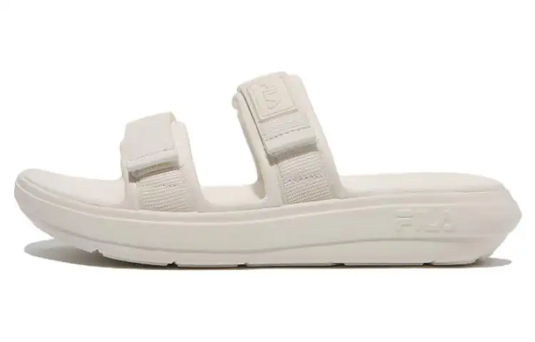 FILA Fong Sandals Rubber Sole Slide Slippers Unisex Beige