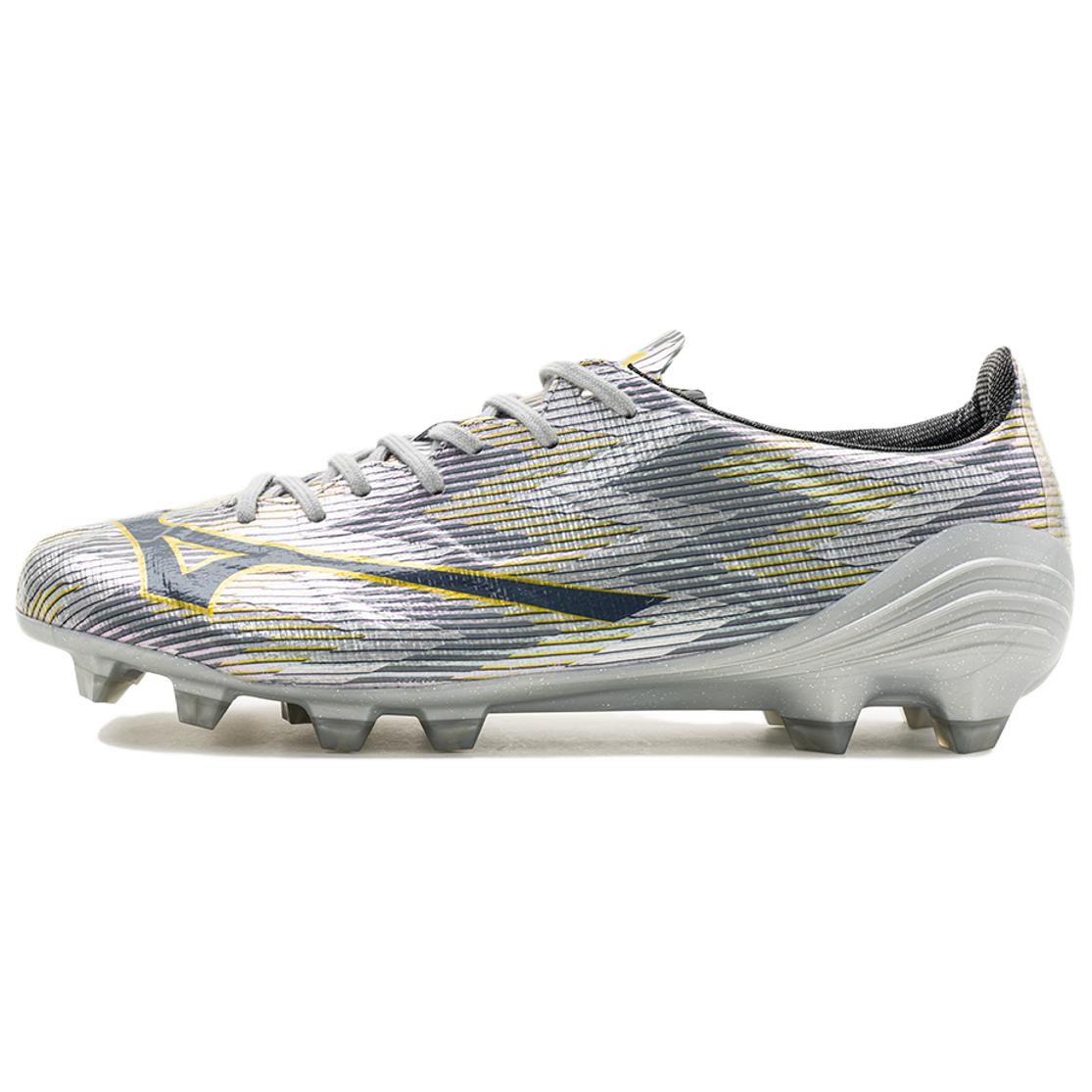 Mizuno Alpha 2 Slip Resistant Abrasion Resistant Soccer Shoes Unisex Silver Gray