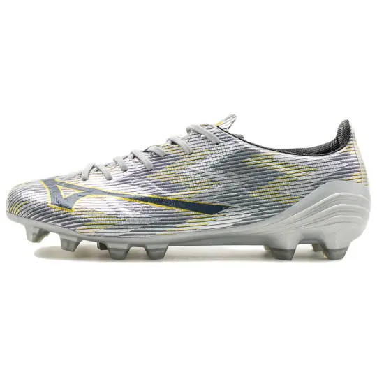 Mizuno Alpha 2 Slip Resistant Abrasion Resistant Soccer Shoes Unisex Silver Gray