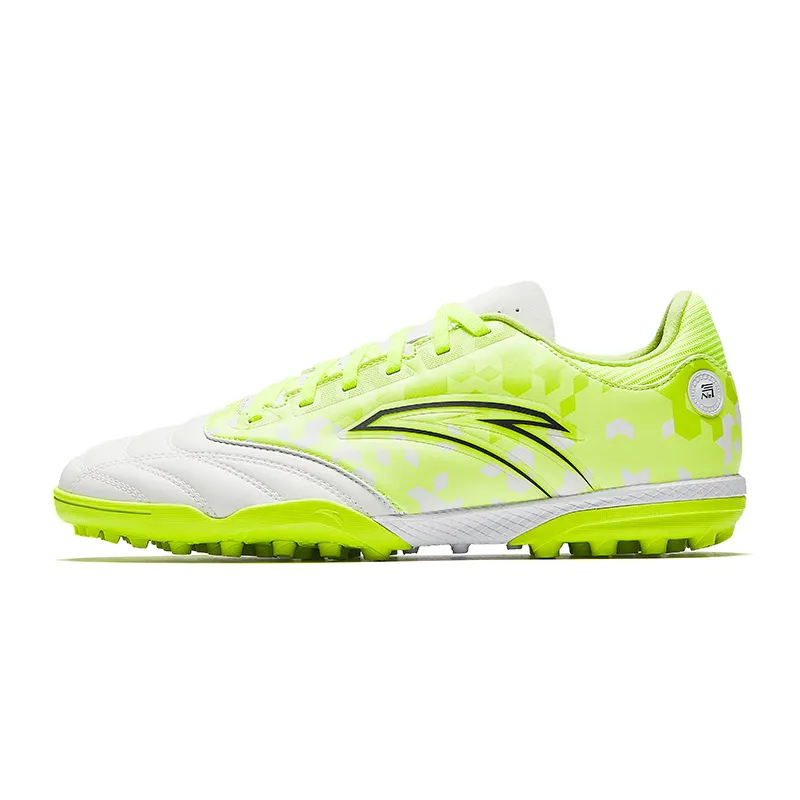 Anta TF Turf Abrasion Resistant Slip Resistant Abrasion Resistant Slip Resistant Soccer Shoes Men's White Green
