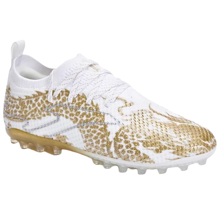 Joma Cushioning Slip Resistant Abrasion Resistant Breathable Coverage Soccer Shoes Men’s White Gold