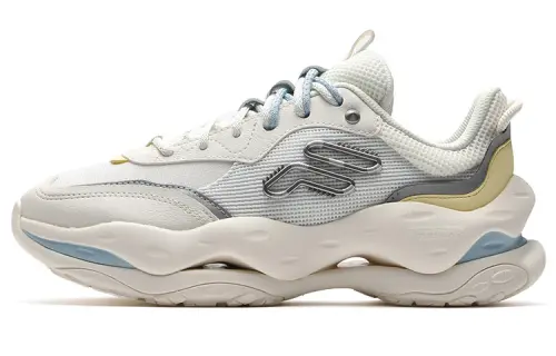 FILA FUSION Cheese Mesh, Textile, Synthetic Leather Cushioning Abrasion Resistant Breathable Support Height Increasing