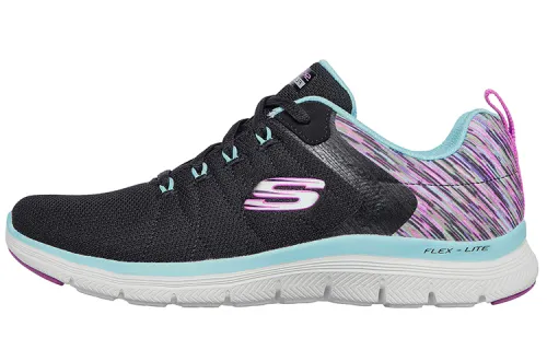 Skechers Flex Appeal 4.0 Casual Shoes Women's Low Top Black Purple