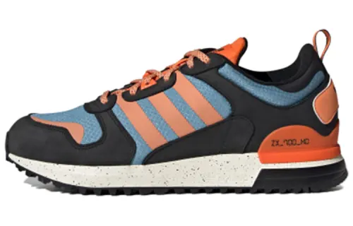 Adidas Originals ZX 700 HD Mesh Cushioning Slip Resistant Abrasion Resistant Low top Casual Shoes Men's Black Orange