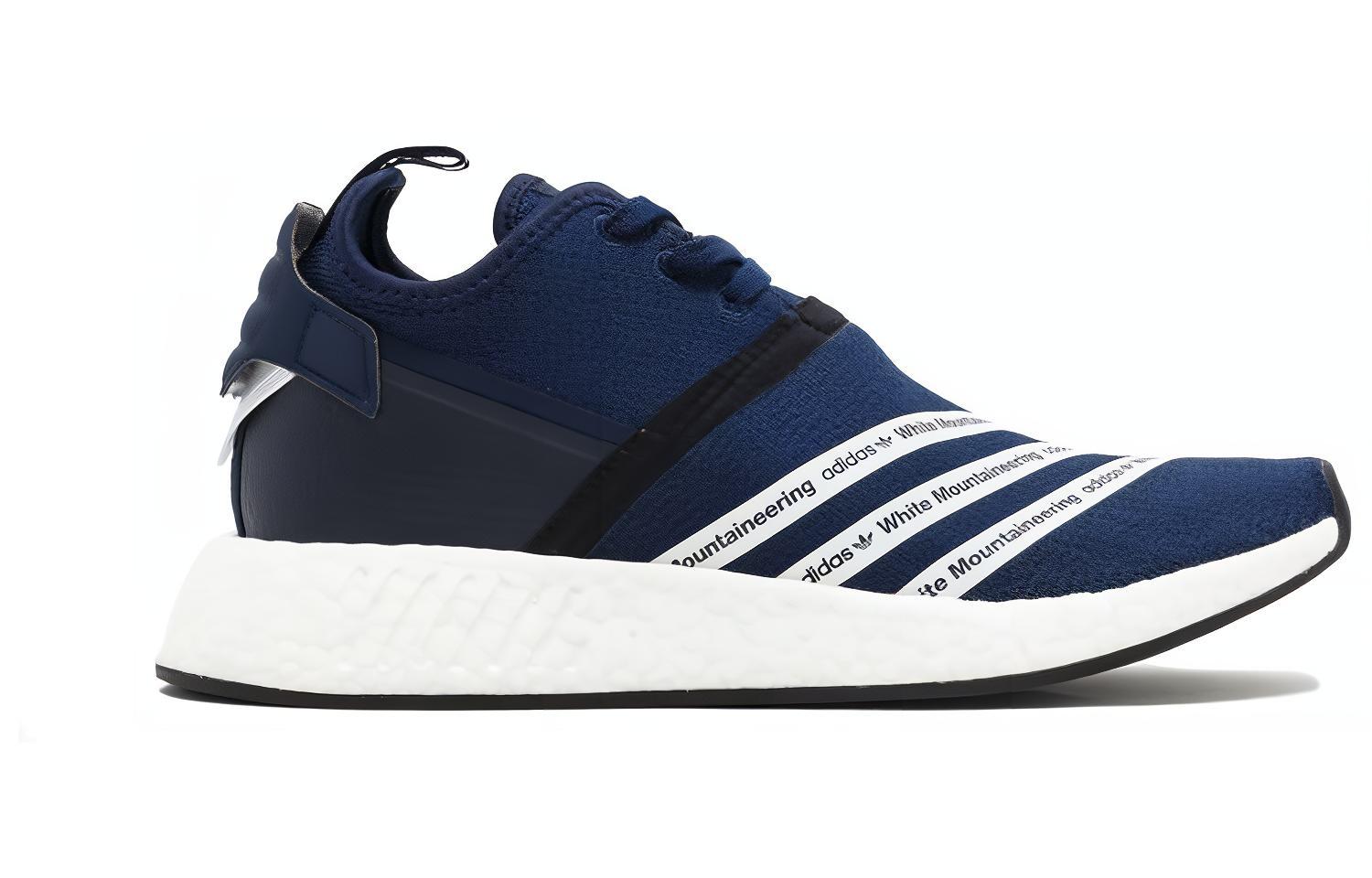 Кроссовки adidas originals NMD_R2 White Mountaineering (темно-синий / белый) — Тёмно-синий / белый — фото 2