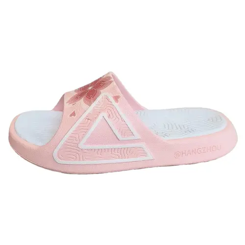 PEAK Statistic Sandals EVA Totem Graffiti Quiet Slide Slippers Women's Cherry Blossom Pink