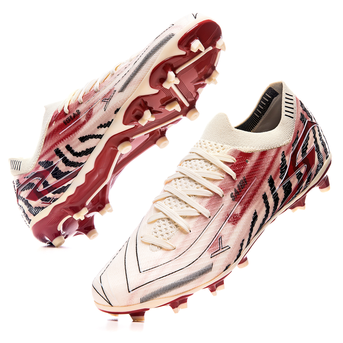 Saibi MG Rubber Short Studs TF Rubber Broken Studs Abrasion Resistant, Breathable, Lightweight Soccer Shoes Unisex