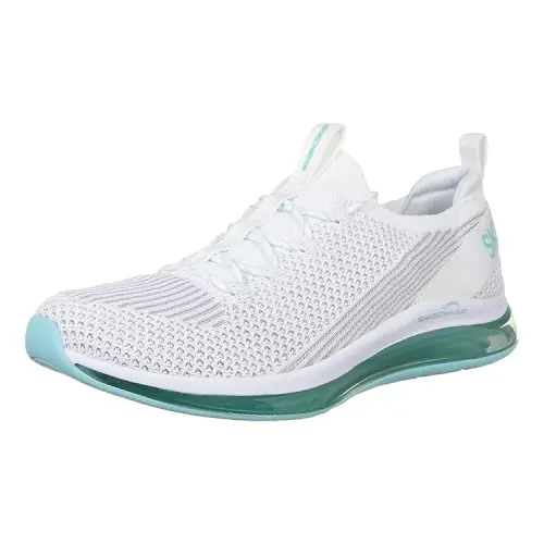 Skechers Air Element 2.0 Textile, Synthetic Leather Low top Casual Shoes Women's White Green