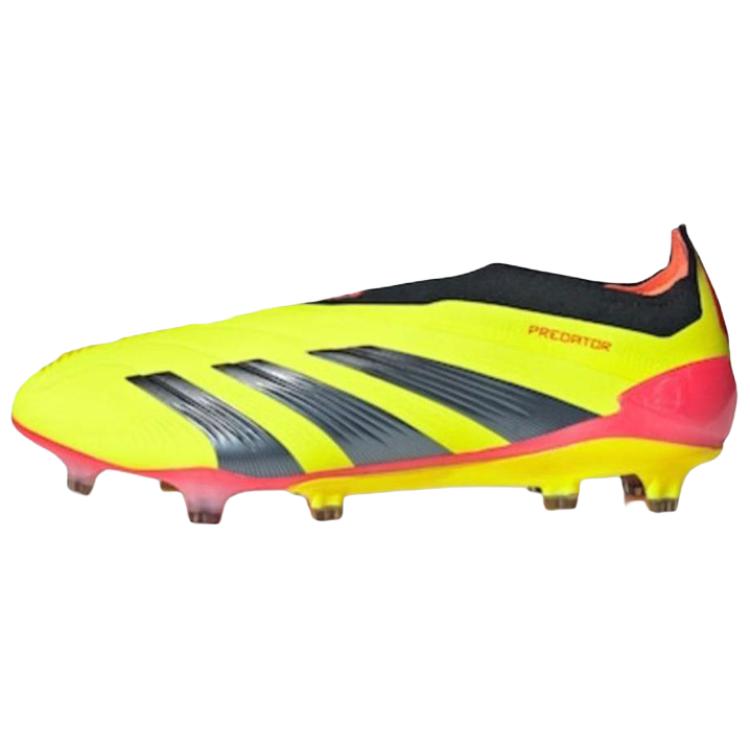 Adidas PREDATOR 24 ELITE Round Toe Comfortable FG (Glue Spikes) Football Shoes Men's Yellow Black